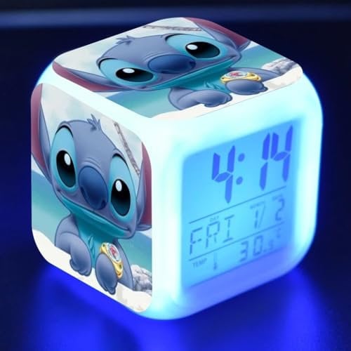 LED Digitalwecker für Mädchenzimmer – Süße Baby Schlafzimmer Deko mit Nachtlicht, Weckfunktion & Design in Rosa | Leiser Kinderwecker mit USB-Ladung