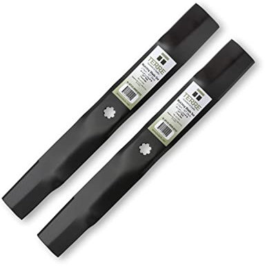 Terre Products Lot de 2 Lames de Tondeuse à Gazon à Levage élevé, 106,7 cm, compatibles avec John Deere x300, LT160, LT180, SST15, SST16, Z225 EZtrak, remplace AM137327, AM141032, AM141034, M154061,