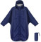 ANYOO Wasserdichter Regenponcho Regenmantel mit Kapuze und Ärmeln, Leichte und Winddichte Regenbekleidung für Damen und Herren, Dunkelblau, Einheitsgröße