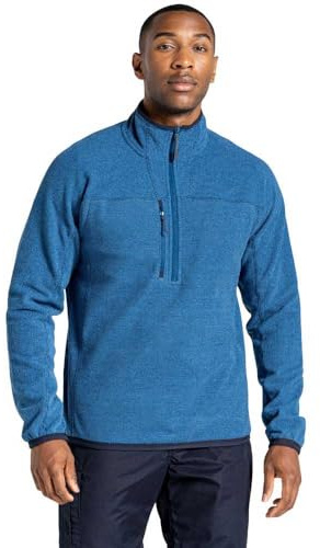 Craghoppers Expert Mens Active Half Zip Fleece Jacket Poseidon Blue Marl S