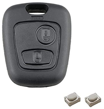 HooRLZ Schlüsselgehäuse für Peugeot 106 206 107 207 306 307 406 407, für Citroen C1 C2 C3 C4 C5 Xsara Picasso Saxo Berlingo Schlüssel, 2 Tasten C1 Ersatzschlüssel, C3 Autoschlüssel