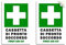 2 Adesivi Cassetta Pronto Soccorso, in vinile laminato anti graffio, Anti UV, impermeabile, misura: 10x15 cm - 2 Pz.