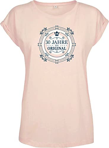 Geburtstagsgeschenk für Frauen : 30 Jahre EIN Original - Damen Geschenk T-Shirt zum 30. Geburtstag - Tshirt für Beste Freundin Mama Mutter (Loose Fit Rosa M)