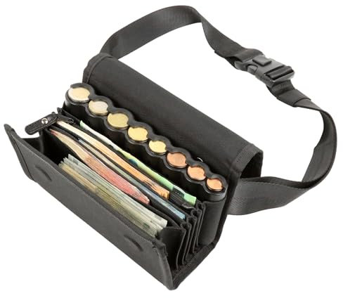 Monepass - Wallet_Premium Kellnerbörse/Kellnertashe mit Abs Schwarz Münzsortierer, speziell für Profis - Magnetverschluss - Ideal für Kellner