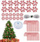 ARONRAVE Zuckerstangen Weihnachtsbaum, 48 Stück Weihnachtsbaum Schmuck Zuckerstangen Zuckerstangen Deko Weihnachtsbaumschmuck Anhänger Rot Weiß Dekoration Weihnachten
