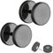 Treuheld® Fake Plug Set (2 Stück) | Große Ohrstecker zum Schrauben | Titan - 6 Größen - Schwarz | Platten Ohrstecker Paar | Damen & Herren [1.] - 4 mm