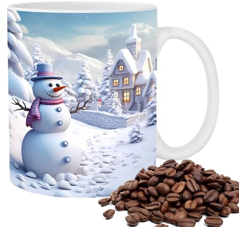 Duqulle -Weihnachtstasse – 350 Ml Weihnachts- -Weihnachtsmann, gedruckte Kaffeetassen | Weihnachtstrinkbecher Aus Keramik Mit -Effekt | Tassen Zum Thema Weihnachten