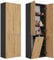 CDF Bad-Hochschrank NEL 1K DD | Farbe: Eiche Artisan/Anthrazit | Modernes Badregal | Stauraumschrank | Geräumige Einlegeböden | Türen | Einfache Montage | 1 Wäschekorb | Stilvolle Griffe