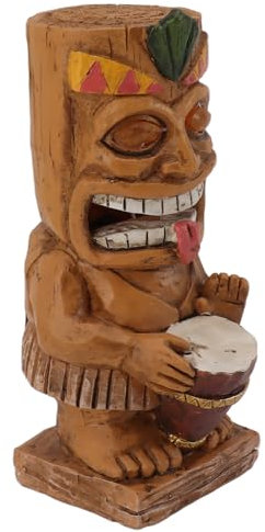 Tiki-Totem-Statuen, Solarleuchten, Wasserdicht, Dekorative Hof- und Terrassendekorationen, Solarleuchten für den Außenbereich, Gartendekoration, Ostergarten-Gitarren-Tiki-Statuen