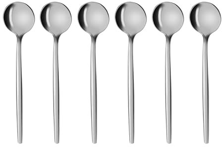 GRÄWE Provence - Juego de 6 cucharas de espresso de acero inoxidable, aptas para lavavajillas, cuchara pequeña