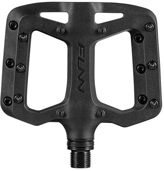 Funn Taipan S Fahrradpedale aus Glasfaserverstärktem Thermoplast mit 9/16-Zoll-CrMo-Achsen für MTB/BMX/Urban/Gravel, Geeignet für Jugendliche, Kinder und Junge Fahrer (Schwarz)