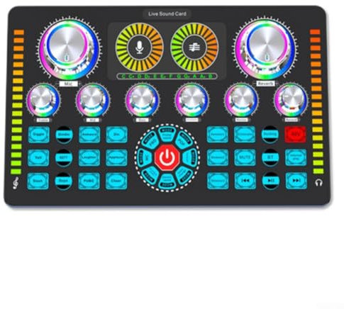Studio Mic Mixer Live Sound Card Q7 Sound Card Recording Studio Gaming Live Streaming Audio Mixer Live Sound Card