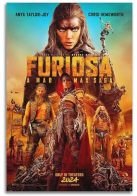 Generic Furiosa Filmserie A Mad Max Saga, Anime-Poster, Druck, Leinwand, Ölgemälde, 30 x 45 cm, ungerahmt – Schlafzimmer, Wohnzimmer