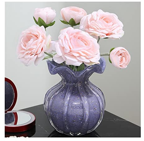 zhangrui1888 Petit Vase Pots de Fleurs séchés de Jardin coréen, Mini Table Loft, Plantes Roses, Bouteille Terrarium, Verre Vintage, Jarrones de Luxe, Vase de décoration de Bureau Vase Rond(Petit)