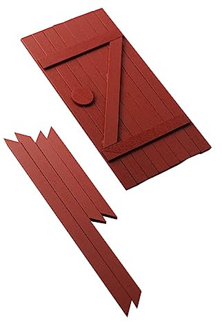 PHENOFICE 1pc Mini Wooden Door Bookshelf Decor Terrarium Decor Dollhouse Exterior Door Fairy Tale Little Door Mini House Accessories Miniture House Furniture Mini Toy Miniature Mini Door Red