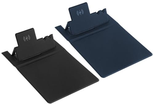 Pad with Wireless Charger - Pad with Wireless Charging, Desk Pad | Foldable Phone Holder with 15W Wireless Charger, Keyboard Pad for Computer