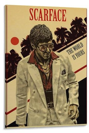 Scarface Filmposter Pate Sopranos, klassisches Filmposter (28), Wandkunst, Bild, Gemälde, Poster, Poster, Kunstwerke, Raumdekoration, 40 x 60 cm