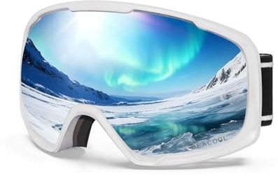 BEACOOL Ski Goggles, OTG Skiing Goggles For Women Men Youth Sphere Anti-Fog 100% UV400 Protection,Snow Glass Helmet Compatible