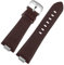 FRSWEQY 1853 Lederarmband mit konvexem Ende, passend for Tissot PRX-Serie, Riemen, T137.407, T137.410, Herrenarmband, Handschlaufe, 26 x 12 mm(B brown silver)
