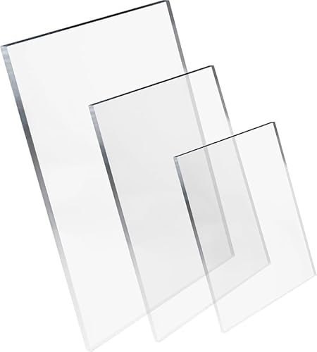 Premium Solid Clear Polycarbonate Double Sided UV Protected Sheets (3mm)(610X 457mm), Impact Resistant, Glass Replacement, Ideal for Greenhouse Roofing, Shed Windows, and Outdoor Canopies