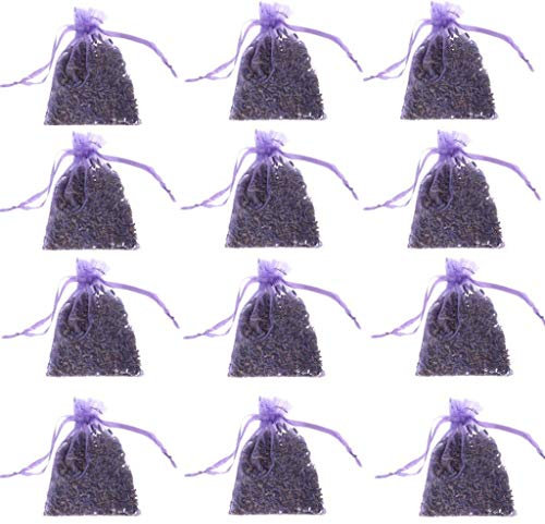 CVZJ Lavendel-Säckchen für Zuhause, Motten für Schrank, Schublade, Kommode, Kleiderschrank und mehr, Geschenkpflanze, 12 Stück