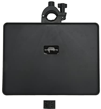 Microphone Stand Tray with Phone Holder, Sound Card Tray, ABS Adjustable Clamp Music Stand Shelf for Stage, Chat Room, Internet Bar, Control Room, Live Broadcast Tray, Karaoke,