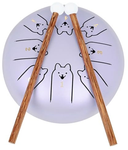 DRESSOOS Pan Drum Stahlzungen Trommel Für Anfänger Tragbares Musikinstrument Für Meditation Und Musikpädagogik Entworfen Stressbewältigung Und An Klängen