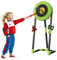 Target Throwing Game Set - Dart and Axe Throwing Game - Includes 2 axes, 2 six-point darts and 2 darts - Perfect for indoor and outdoor yard games,Green-Round
