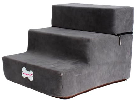 Scaletta Per Cani Da Compagnia Portatile Rimovibile A 3 Strati, Scale Per Cani Per Letto, Rampa Divano Cane, Scalas A Gradini Per Animali Domestici In Schiuma Ad Alta Densità Per Gatti E Cane Anziani