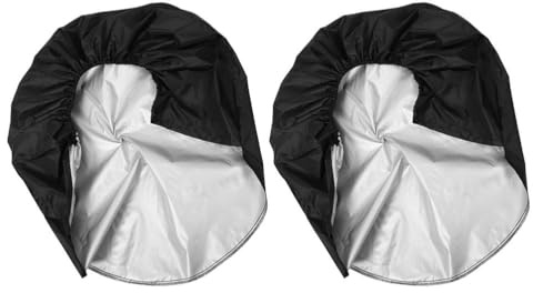 Alipis Housse De Pneu Camping-Car 2 Pièces Imperméable Anti-UV Protection Contre Saleté Et Urine pour Pneus 10.63-11.42 Pouces Remorque Voiture Camion SUV