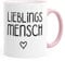 Kaffee-Tasse Lieblingsmensch Geschenk-Tasse Liebe Freundschaft Partner Freundin MoonWorks® rosa unisize