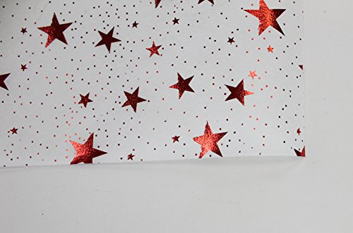 DECOLINE Deko-Stoff Rolle Vlies 4,5m x 48cm rot 3 Stück