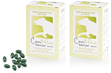 CaniMove Senior mini Doppelpack (2 x 100 Kapseln) - tierärztliches Ergänzungsfutter für eine gezielte Unterstützung von Augen und Gehirn.