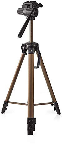Nedis 63 Tripod for DSLR Camera, Adjustable 64cm - 161cm Height, Lightweight Aluminium with Pan & Tilt Head for 360 Degree Panoramic Shooting, Max. 4Kg, with Travel Bag