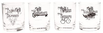 SD Toys SDTWRN21748 - Set di 4 bicchieri in vetro Harry Potter, multicolore