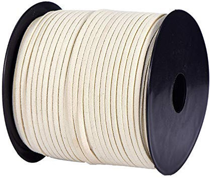 DonDon Fil de Verlours 3 mm Rouleau de 30 ou 90 mètres DIY - crème