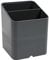 Exacompta - Ref 67707D - Pen Pot PEN-CUBE - 74 x 74 x 93mm in Size, 2 Compartments for Organising Pens & Pencils, Groove Underneath to Feed Cables - Office Mouse Grey