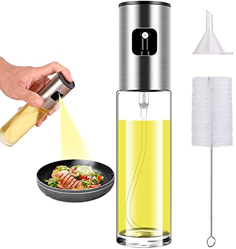 Wayeept Olive Oil Sprayer for Cooking Oil Spritzer Mister for Air Fryer Canola Vinegar Vegetable Oil Portable Mini Bottle Kitchen Gadgets for BBQ/Pan/Salads/Baking (1 Pack)
