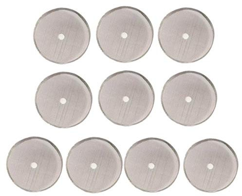 JZK Lot de 10 filtres à café de rechange en acier inoxydable pour cafetières à piston universelles 1000 ml / 34 oz / 8 tasses