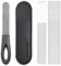 VOGARB Toe Nail Files for Thick Nails, 3.6inch Small Double Sided 180 Diamond Grits Metal Emery Boards Stainless Steel Toenail File with Case, Black (1 Pack(B))