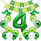 envami® Geburtstagsdeko Jungen Blau Zahl 4. Geburtstag Junge Happy Birthday Deko Junge Folienballon 4 Luftballon 4. Geburtstag Kindergeburtstag Deko 4.