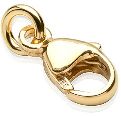NKlaus 1 x Karabiner Verschluss 6,8x4,5mm 333 Gelbgold Ersatzverschluss für Goldketten 2237