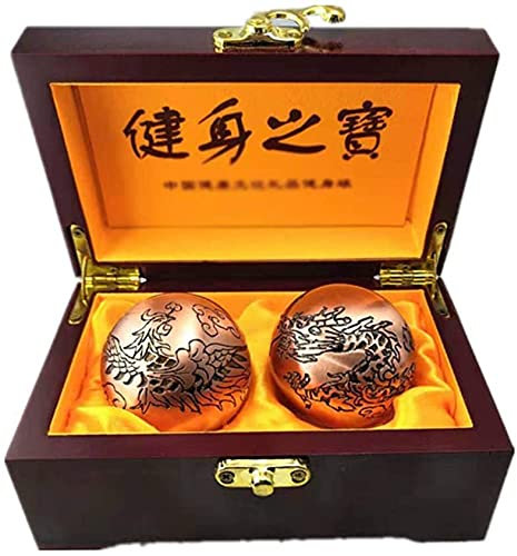 KDOQ Chinesische Gesundheitsbälle Stressbälle für Erwachsene Gymnastikbälle Chinesische Gesundheitsbälle Baoding Bälle Übungsmassagebälle Handübungstherapieball für Handtherapie Stresse