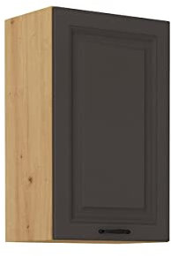 Hängeschrank 45 cm Stilo Grau + Eiche Artisan Küchenzeile Küchenblock Küche