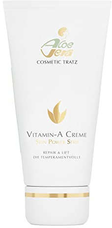 Aloe Vera Cosmetic Tratz Vitamin-A Creme | Skin Power Serie| Regenerationspflegecreme | Energielose, strapazierte und anspruchsvolle Haut | ACTIVE ALOE VERA & BIENENWACHS.