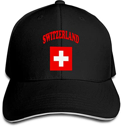 803 Baseballkappe Schweiz Flagge Sandwich-Kappe Klassische Vintage Basecap Mit Schweißband Schirmmütze, Für Sport, Mädchen, Herren
