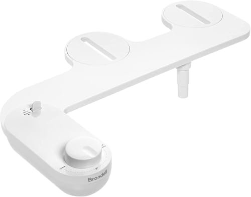 Brondell Fresh Spa Einstellbar, Bidet-Aufsatz FSA-25 für WC-Sitze mit verstellbarer Einzeldüse, Seitenarmsteuerung, dünnes Profil, Weiß (Dual Temperature)