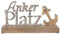 Brandsseller Deko-Schriftzug Anker Platz - ca. 25x15x5cm auf Mangoholz/Aluminium
