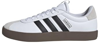 adidas VL Court 3.0 Herren-Sneaker, Weiß/Schwarz/Grau, 12.5