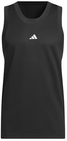 adidas Herren Basketball Legends Tank Top Tanktop, Black/White, M Tall